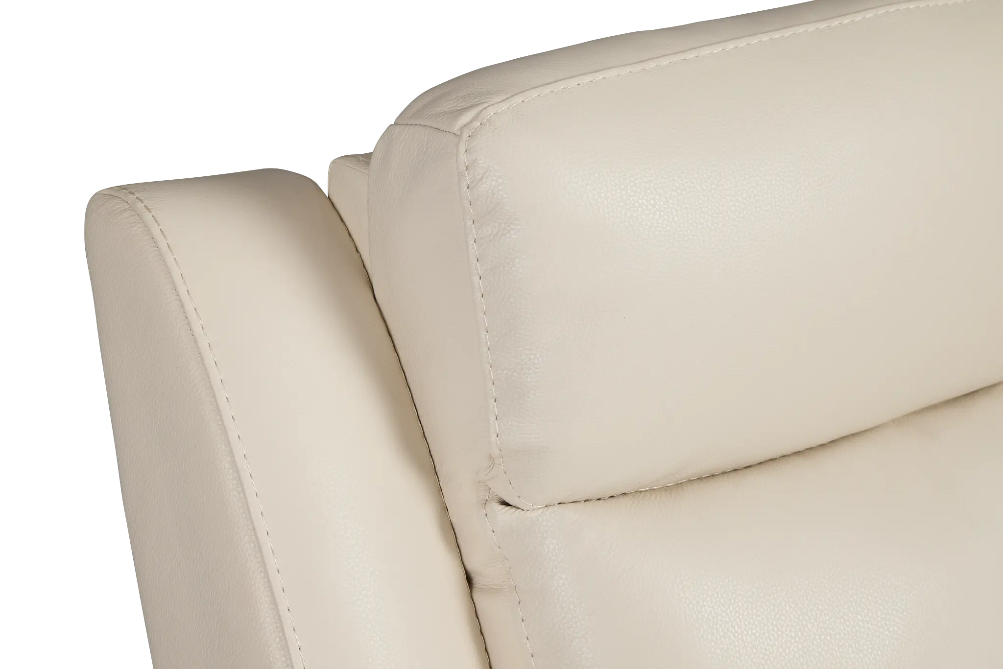 Walker Ivory Lthr/vinyl Power Reclining Sofa W/ Power Headrest Walker Ivory Lthr/vinyl Power Reclining Sofa W/ Power Headrest