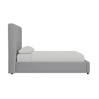 Grayton Delray Light Gray 54" Upholstered Platform Bed