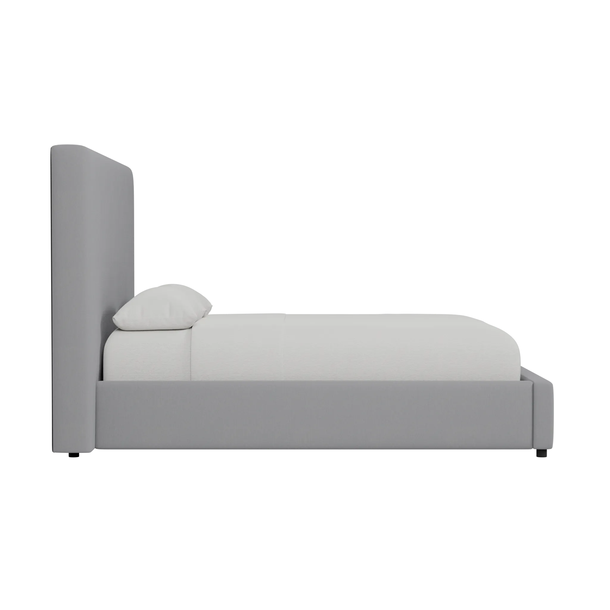 Grayton Delray Light Gray 54" Upholstered Platform Bed