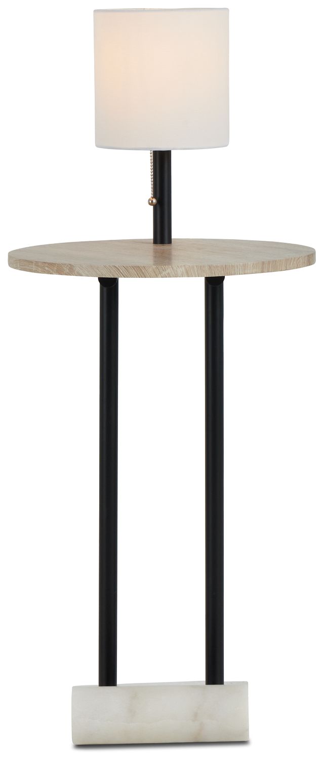 Dylan Black Marble Floor Lamp