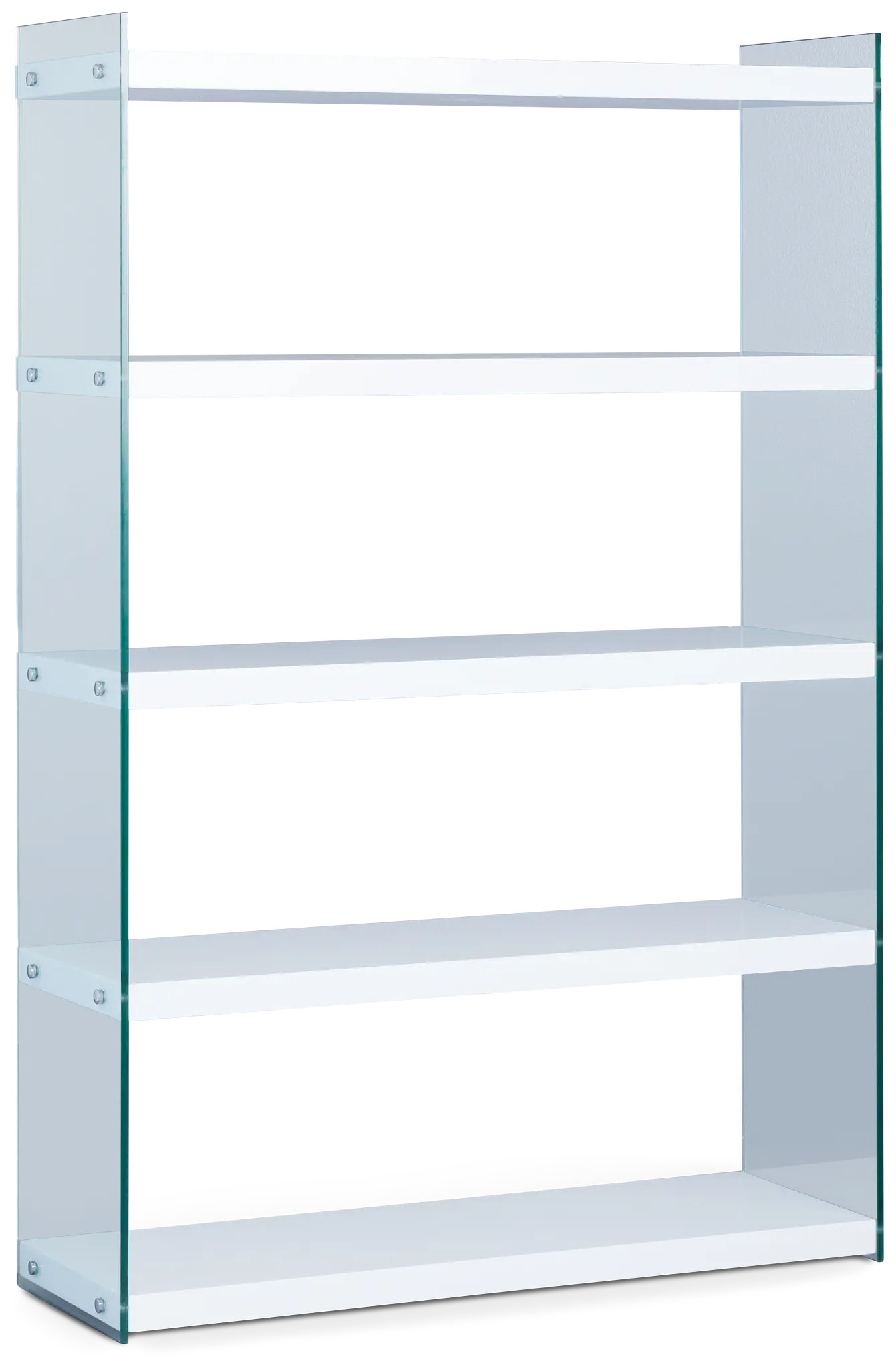 Olympia White Glass Bookcase Olympia White Glass Bookcase