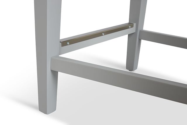 Cape Cod Gray 24" Upholstered Barstool