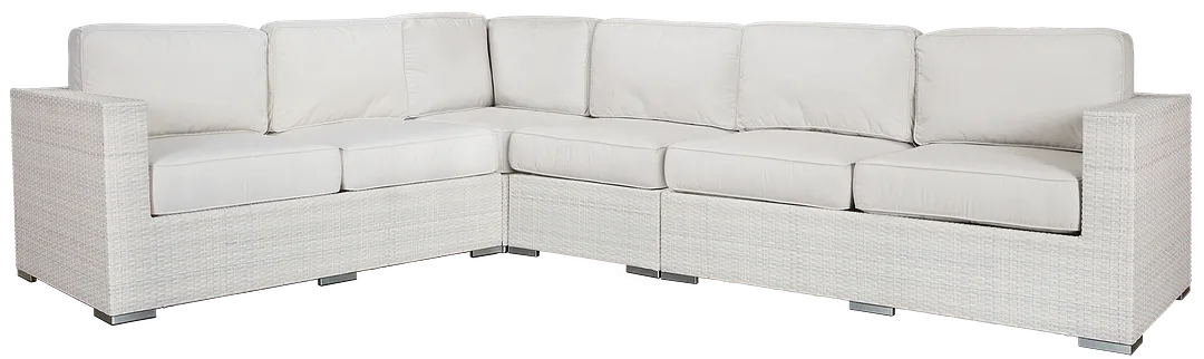 Biscayne White Large Two-arm Sectional