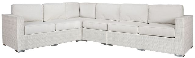 Biscayne White Large Two-arm Sectional