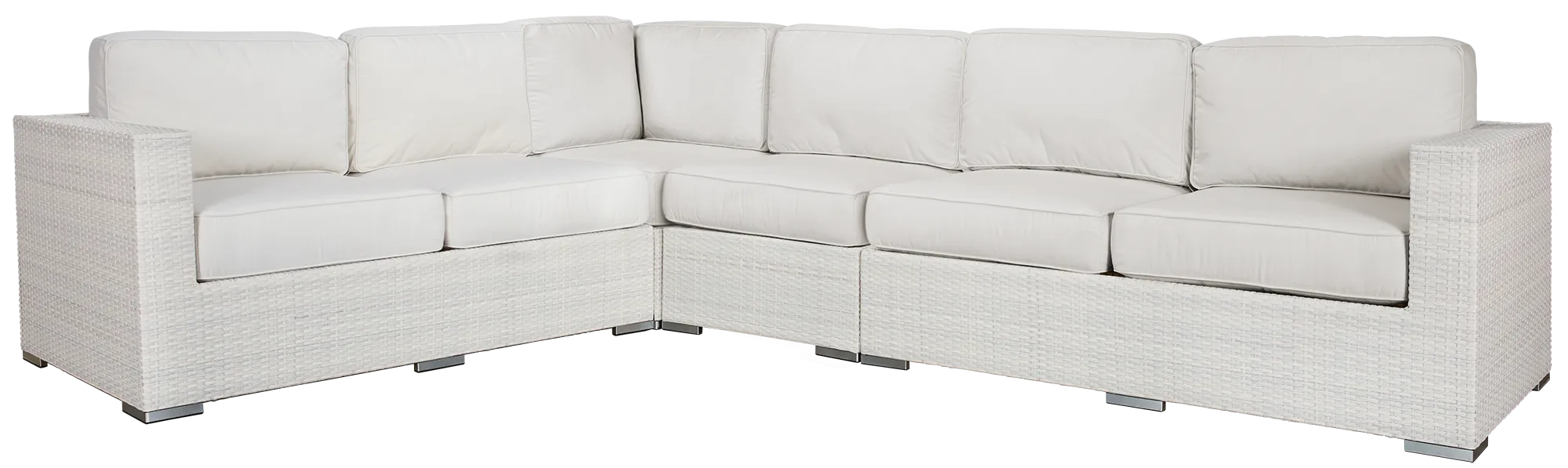 Biscayne White Large Two-arm Sectional