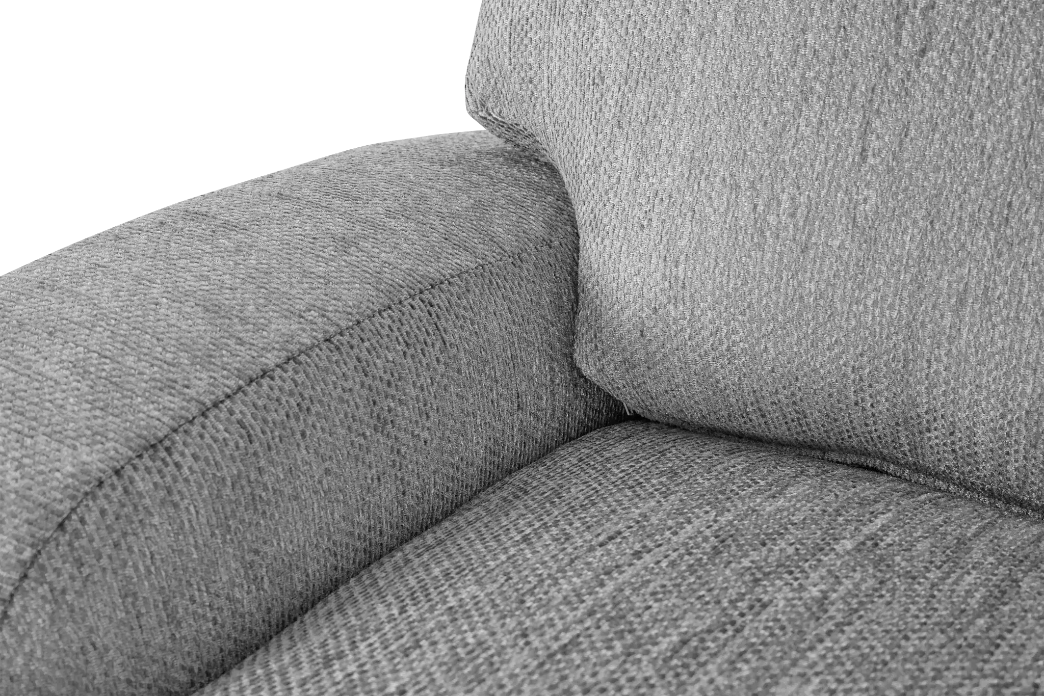 Alpha Light Gray Fabric Medium Two-arm Sectional