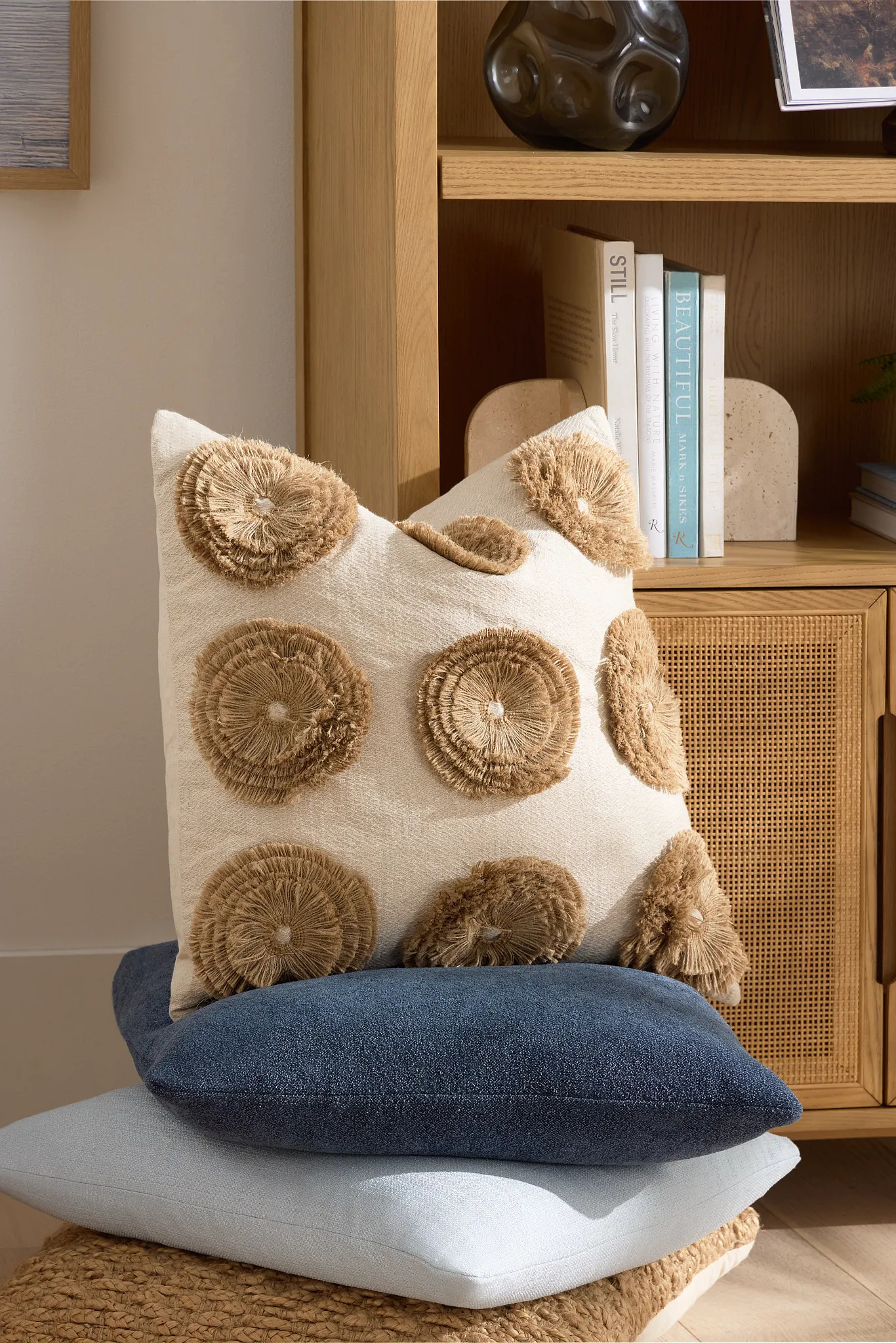 Halsto Ivory Square Accent Pillow