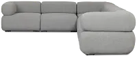 Celeste Light Gray Fabric 6-piece Modular Sectional