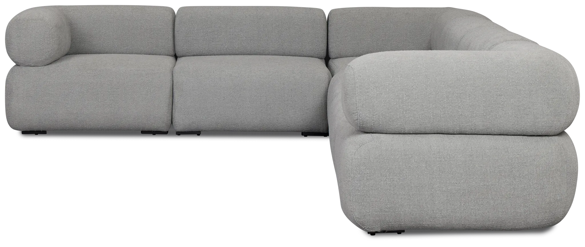 Celeste Light Gray Fabric 6-piece Modular Sectional