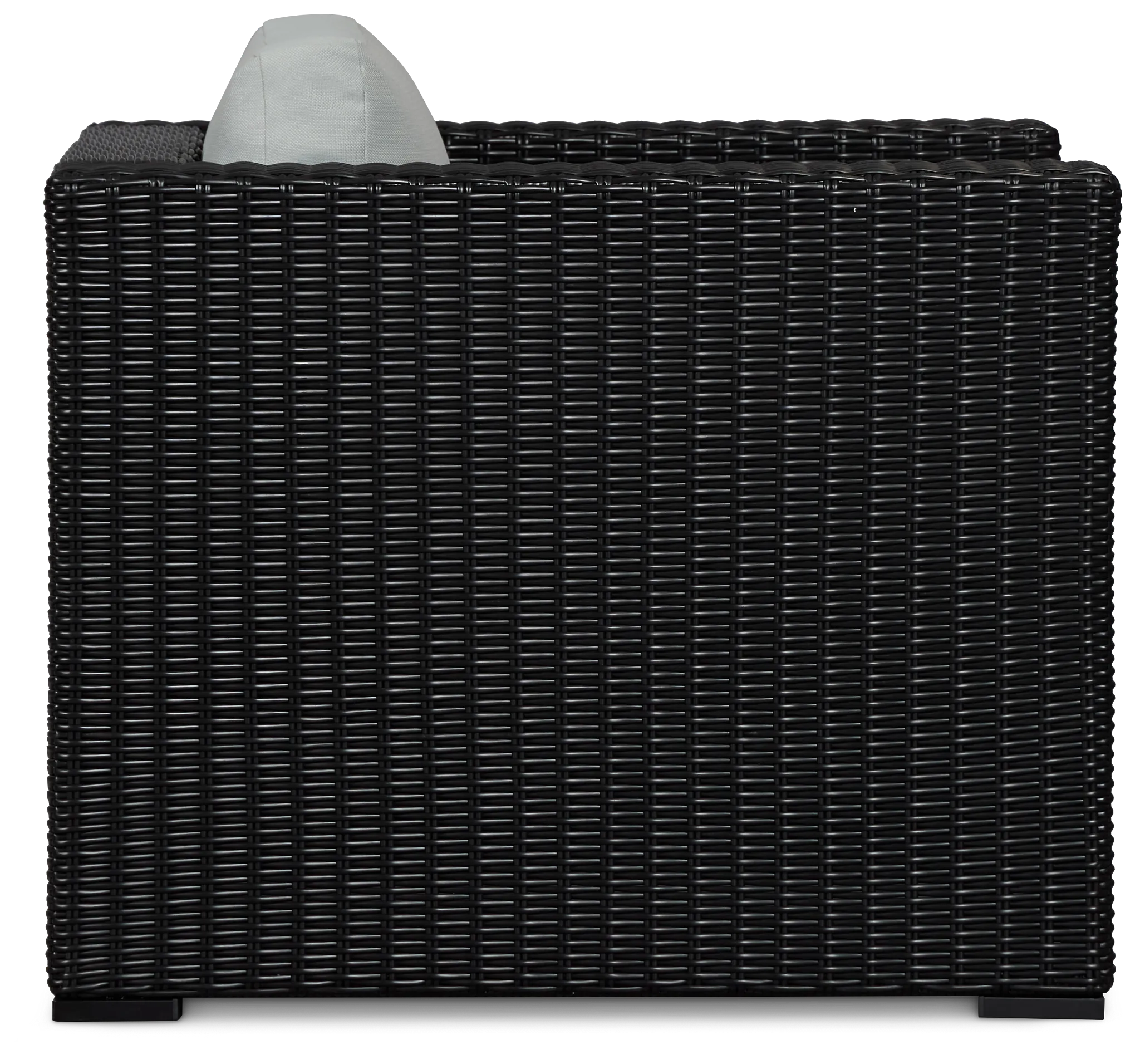 Montecito Black Chair With Light Blue Cushions