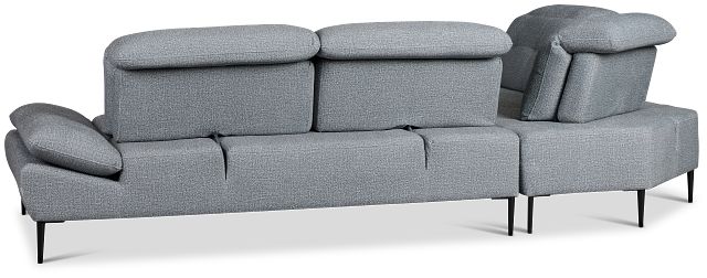 Micah Dark Gray Fabric Left Chaise Sectional
