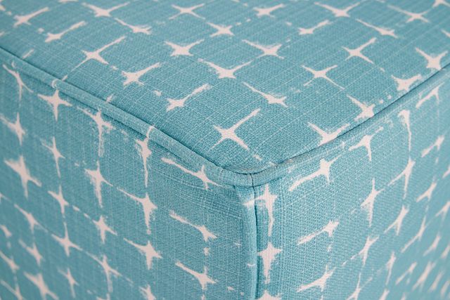 Neptune Teal Indoor/outdoor Accent Ottoman