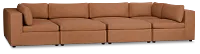 Destin Sutton Orange Fabric 8-piece Pit Sectional