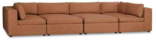 Destin Sutton Orange Fabric 8-piece Pit Sectional