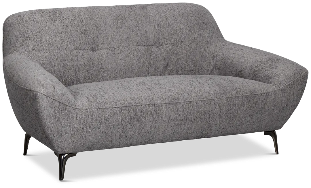 Zoey Dark Gray Fabric Loveseat