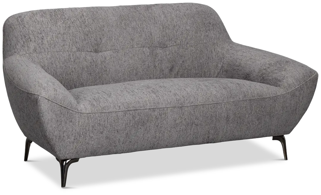 Zoey Dark Gray Fabric Loveseat Zoey Dark Gray Fabric Loveseat