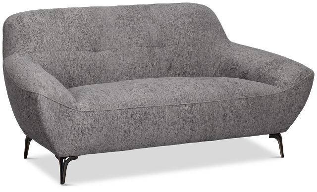 Zoey Dark Gray Fabric Loveseat
