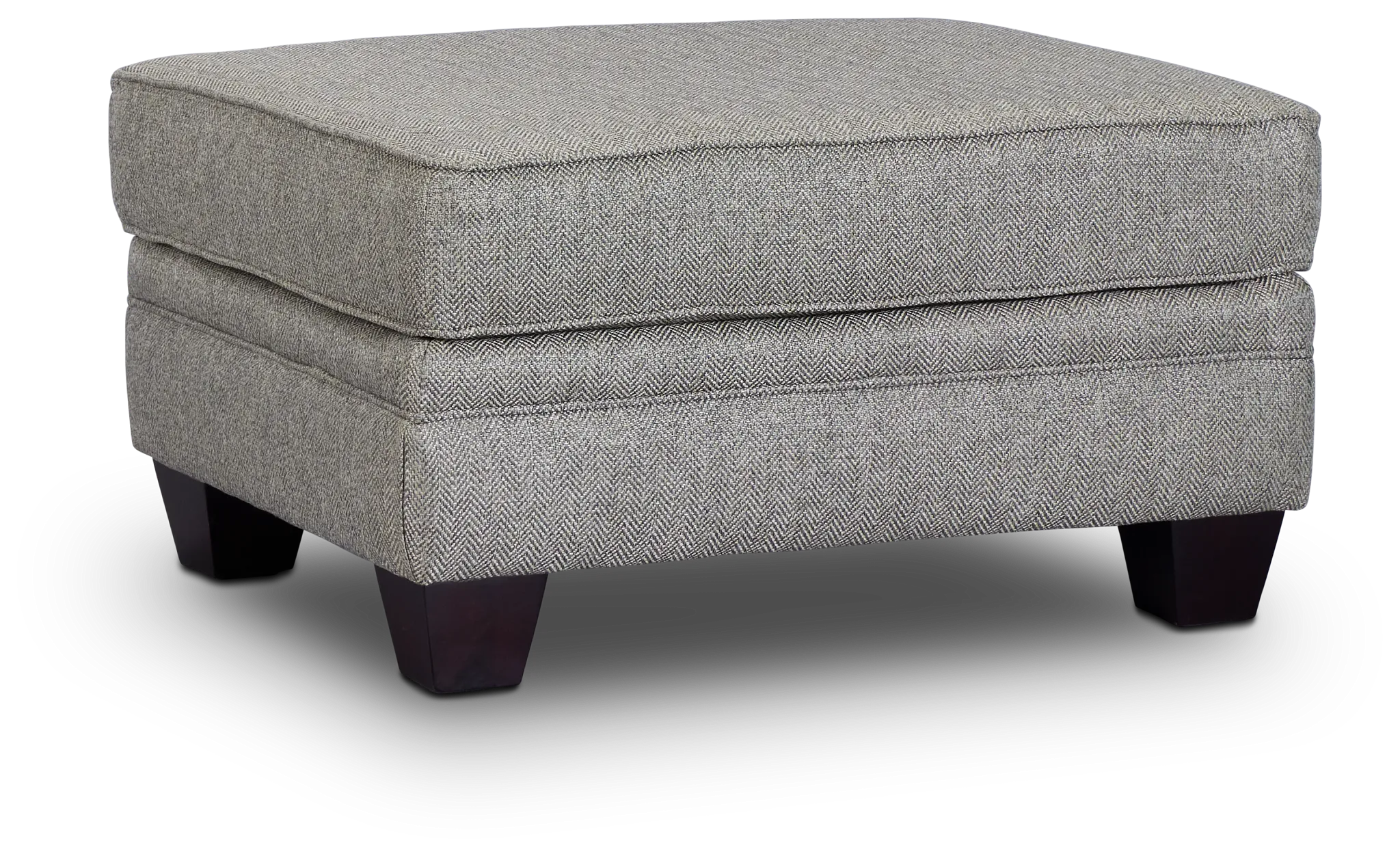 Avery Dark Gray Fabric Ottoman