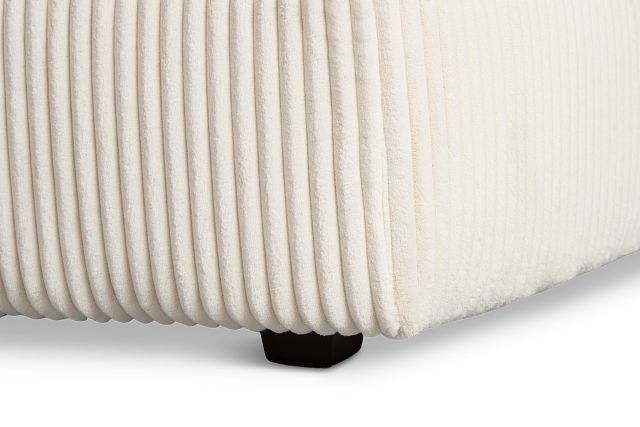 Charlie Ivory Fabric Medium Right Chaise Sectional