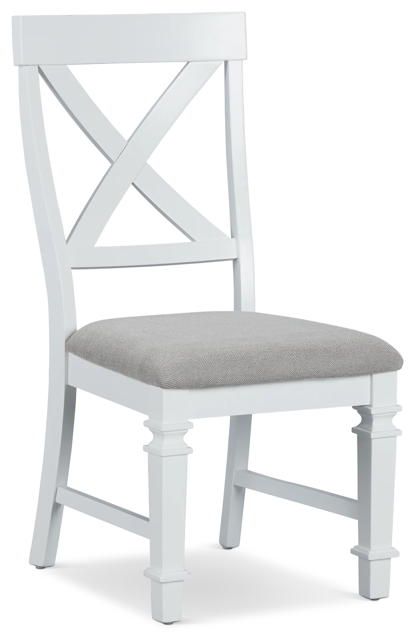 Marina2 White Wood Upholstered Side Chair