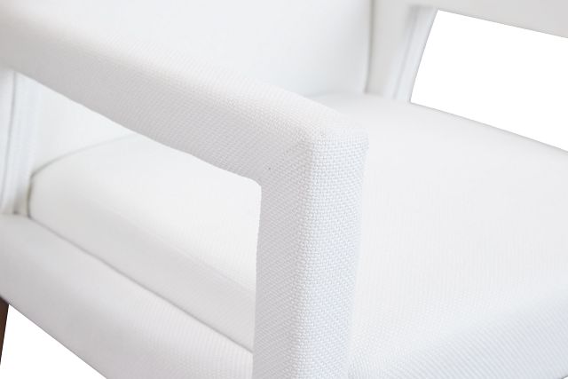 Provo White Upholstered Arm Chair