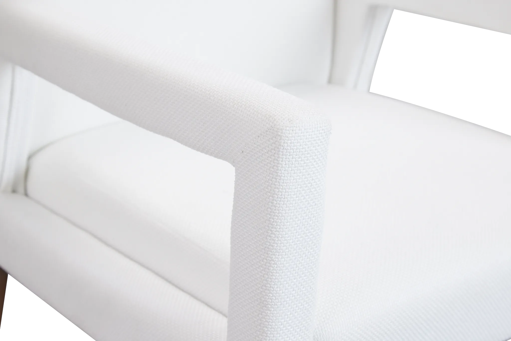 Provo White Upholstered Arm Chair