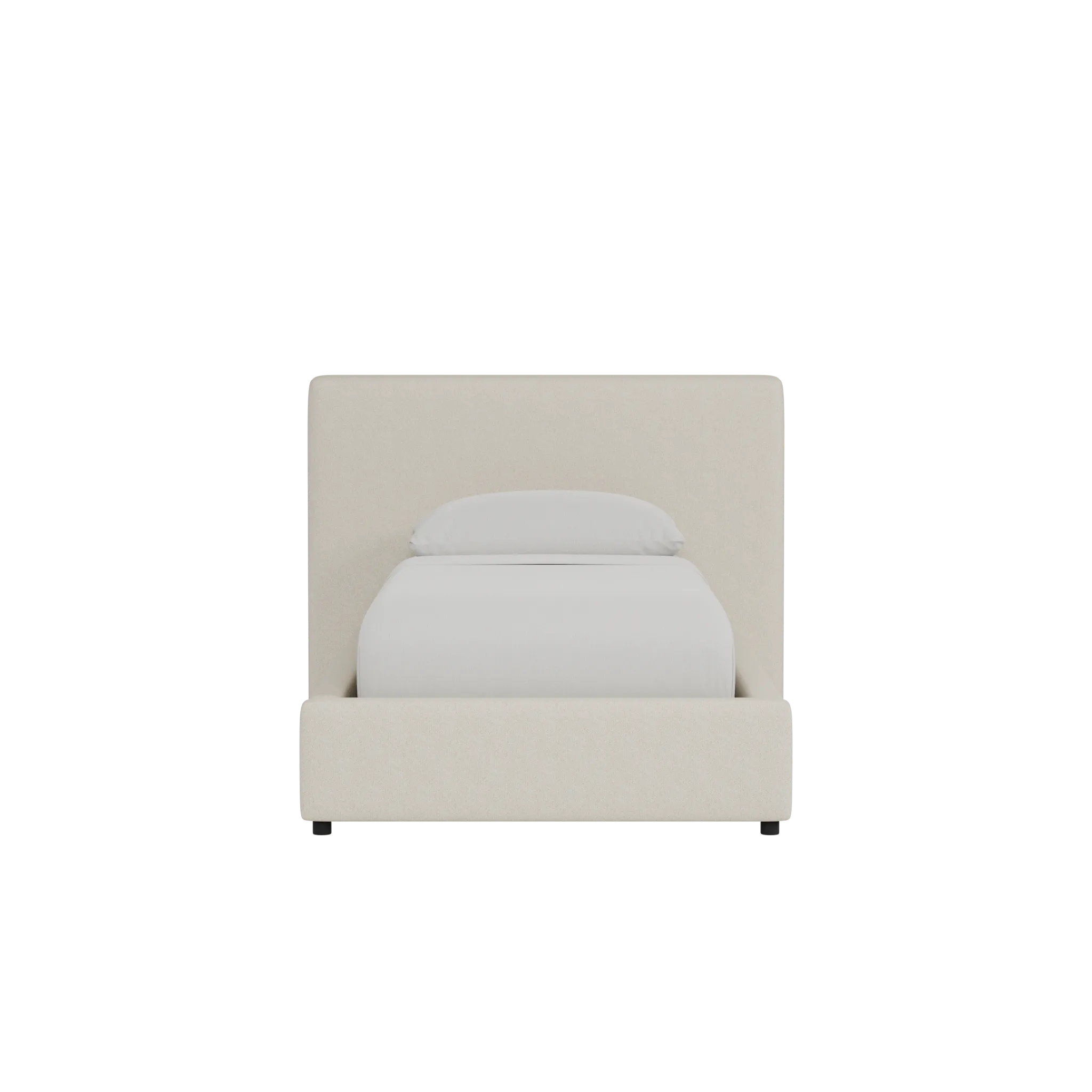 Grayton Sea Lane Light Gray 44" Upholstered Platform Bed