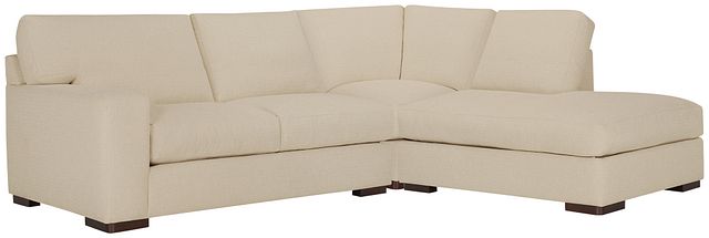 Veronica Khaki Down Right Bumper Sectional