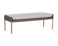 Monroe Gray Upholstered Bench