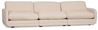 Jules Ivory Velvet 3 Piece Modular Sofa