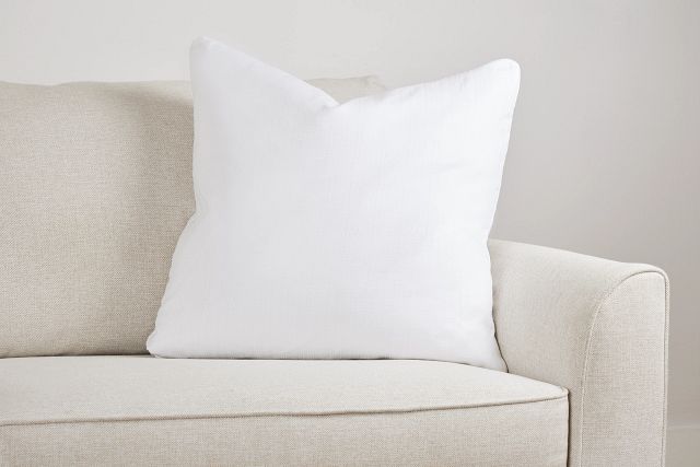 Zeke White 24" Accent Pillow