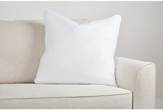 Zeke White 24" Accent Pillow