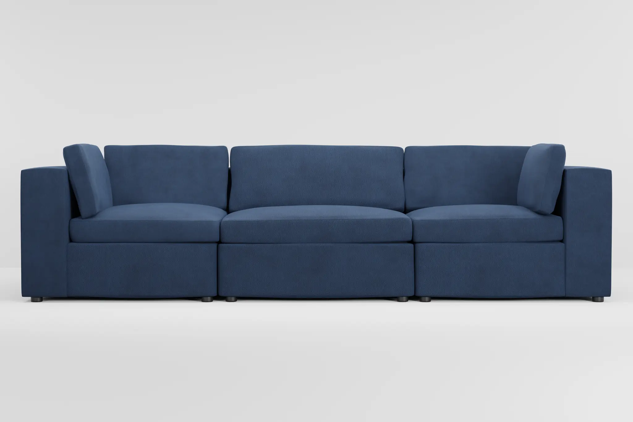 Destin Revenue Dark Blue Fabric 3-piece Modular Sofa Destin Revenue Dark Blue Fabric 3-piece Modular Sofa