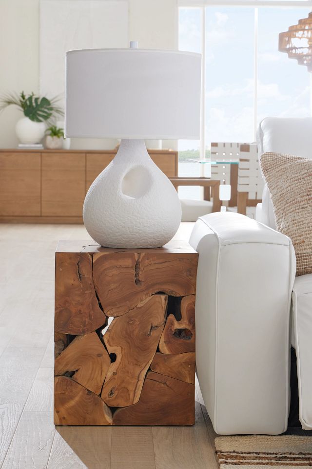 Haven Mid Tone Teak Square End Table