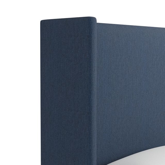 Captiva Revenue Dark Blue 60" Upholstered Shelter Bed