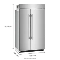 Kitchenaid 748 Series Stainless Steel 48" Built In Side By Side Refrigerator