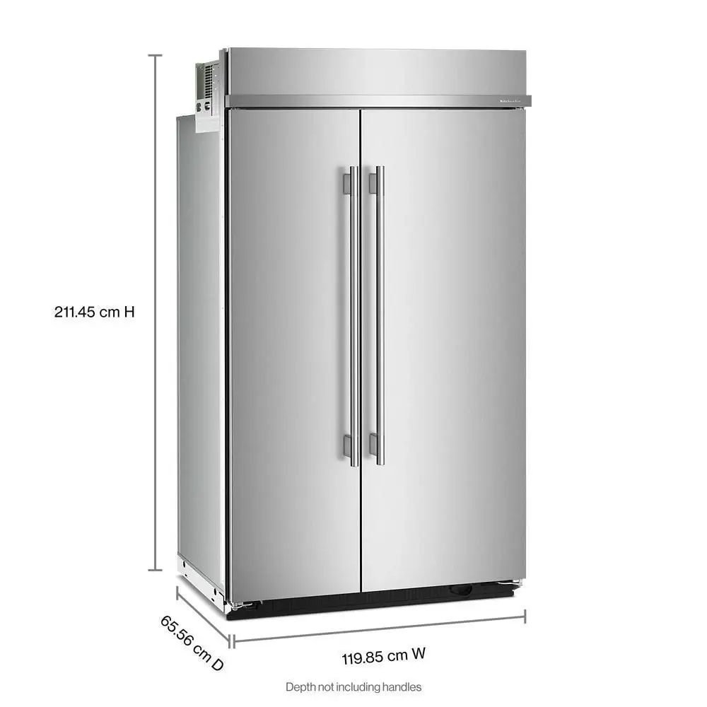 Kitchenaid 748 Series Stainless Steel 48" Built In Side By Side Refrigerator Kitchenaid 748 Series Stainless Steel 48" Built In Side By Side Refrigerator