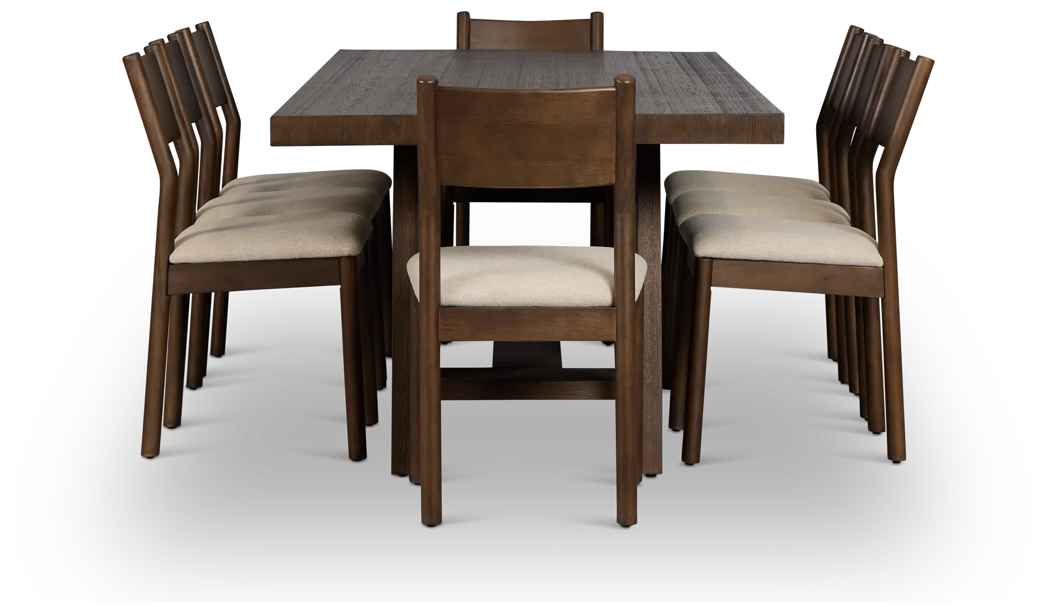 Rochester Dark Tone Rect Table & 8 Uph Chairs Rochester Dark Tone Rect Table & 8 Uph Chairs
