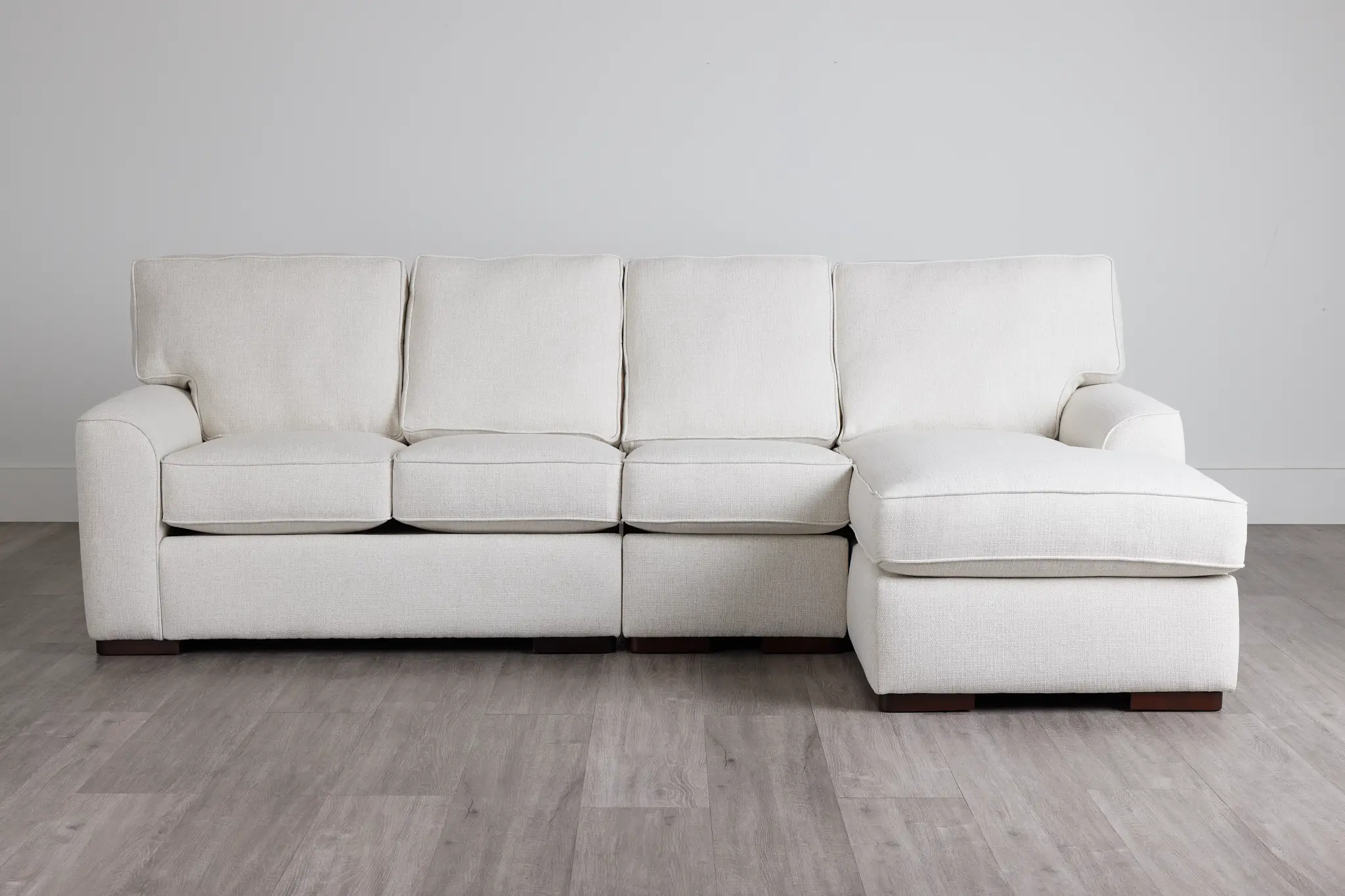 Austin White Fabric Small Right Chaise Sectional Austin White Fabric Small Right Chaise Sectional