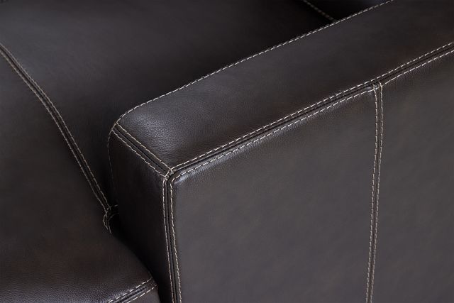 Carson Dark Brown Leather Large Right Chaise Sectional