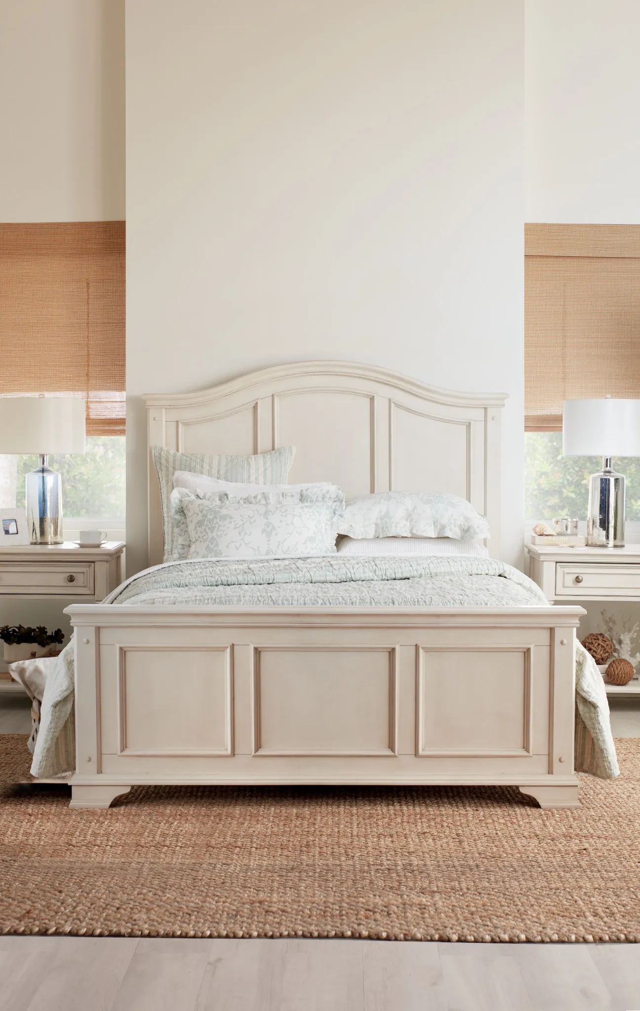 Savannah Ivory Panel Bed