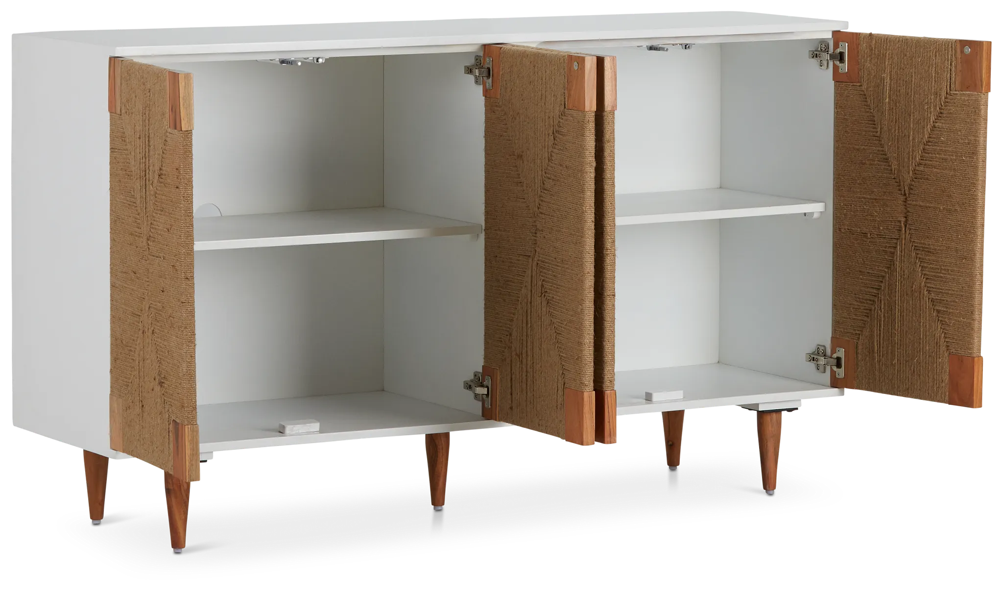 Woven Two-tone Four-door Cabinet