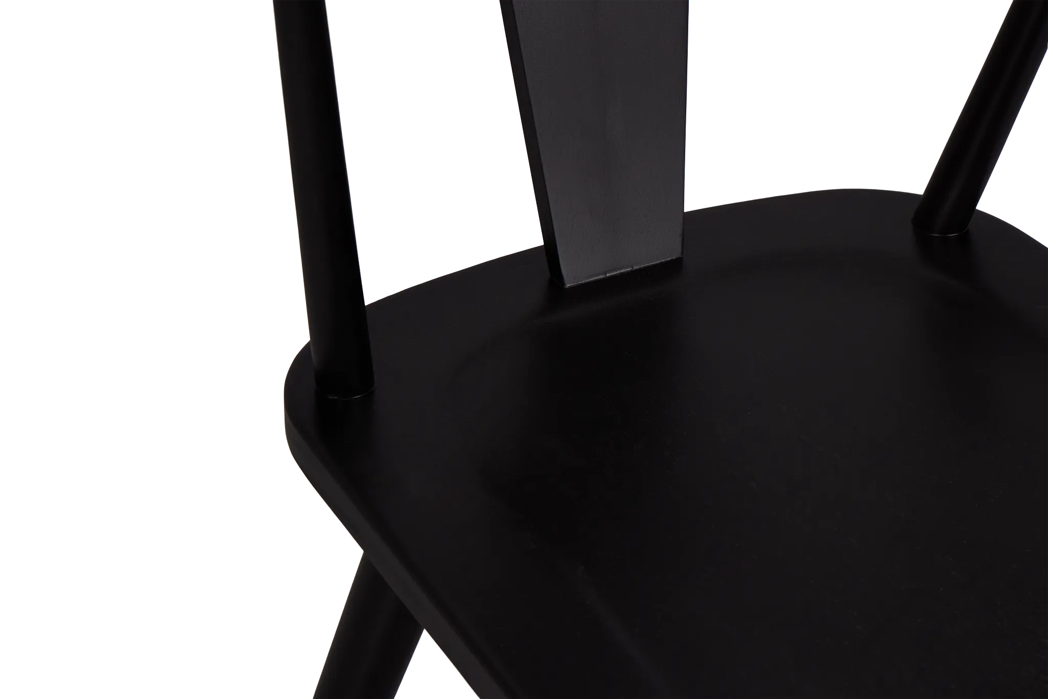 Denton Black Curved Wood Side Chair