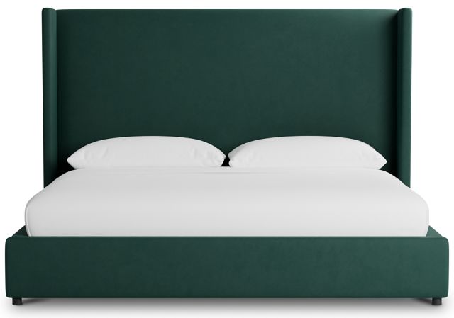 Captiva Joya Green 60" Upholstered Shelter Bed
