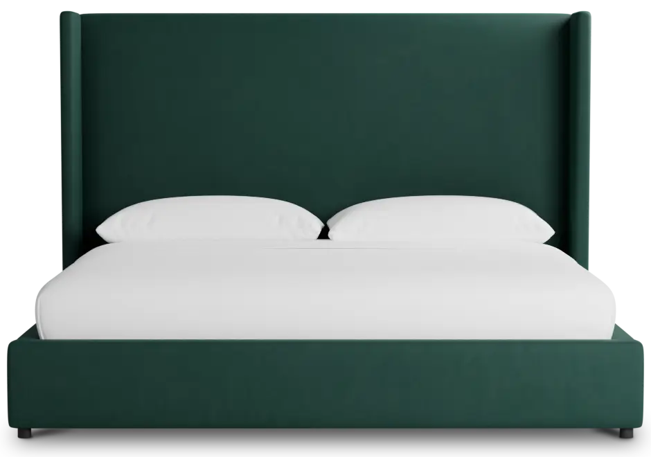 Captiva Joya Green 60" Upholstered Shelter Bed Captiva Joya Green 60" Upholstered Shelter Bed