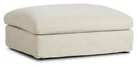Willow Light Beige Fabric Ottoman