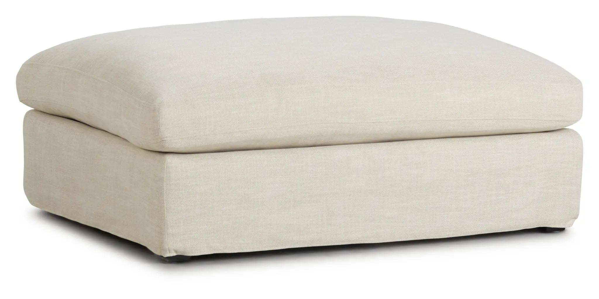 Willow Light Beige Fabric Ottoman Willow Light Beige Fabric Ottoman