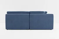 Destin Revenue Dark Blue Fabric 6-piece Pit Sectional