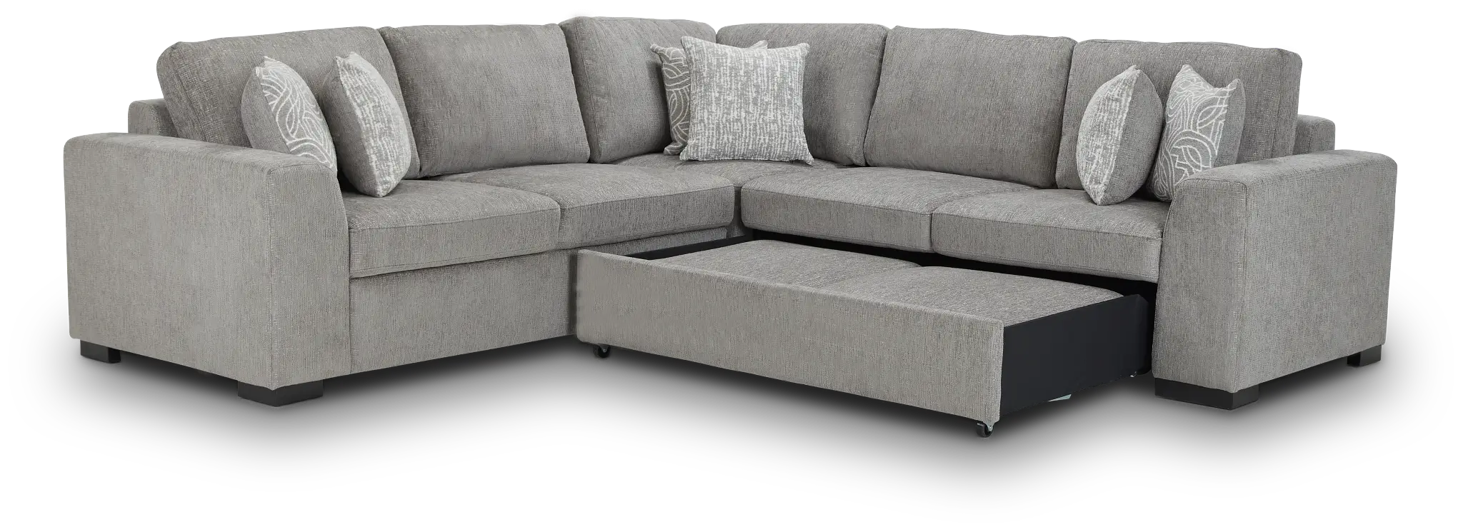 Blakely Gray Fabric Medium 2-arm Right Facing Sleeper Sectional Blakely Gray Fabric Medium 2-arm Right Facing Sleeper Sectional