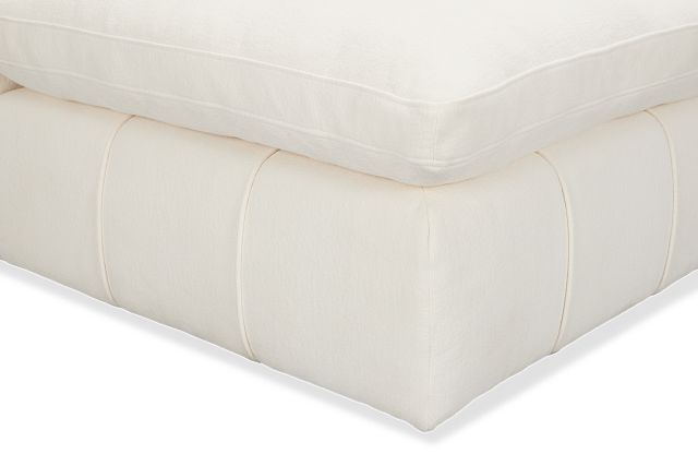 Cruz White Fabric Corner Chair